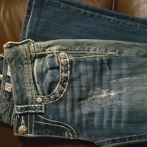 Miss Me Distressed Bootcut Jeans